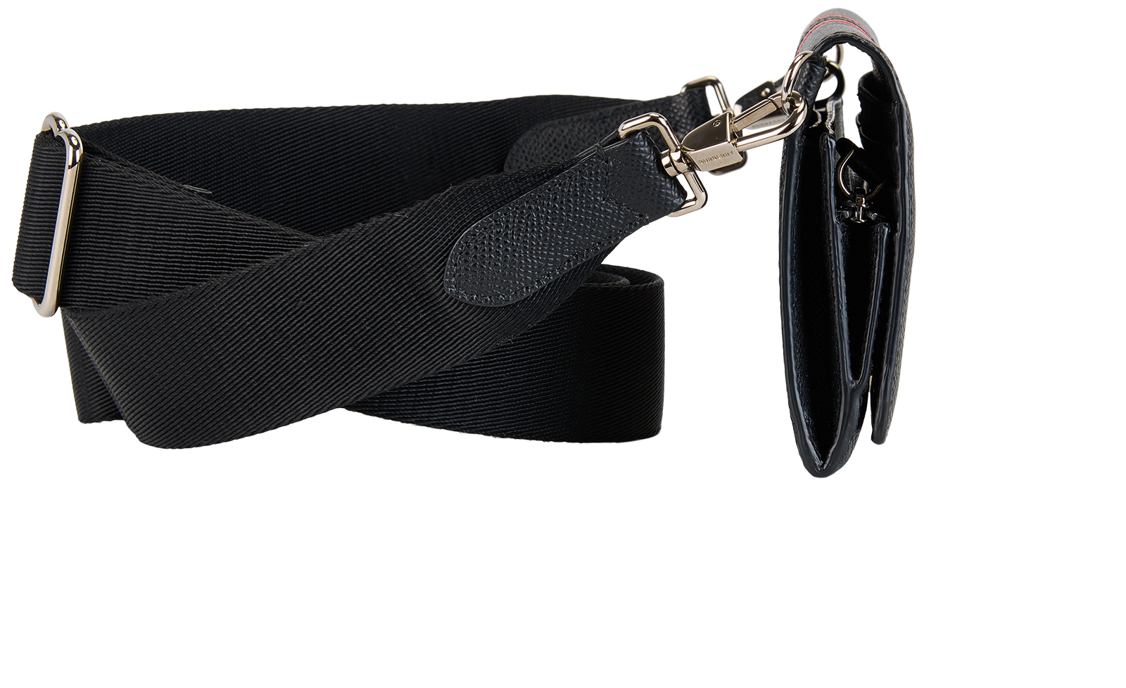 Logo WOC, &pound;280, Handbags, Black, Leather, Side view